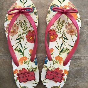 Kate Spade Pink Floral Bow Sandals Flip Flops